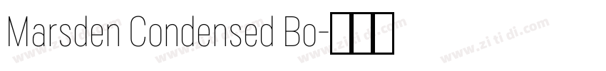 Marsden Condensed Bo字体转换